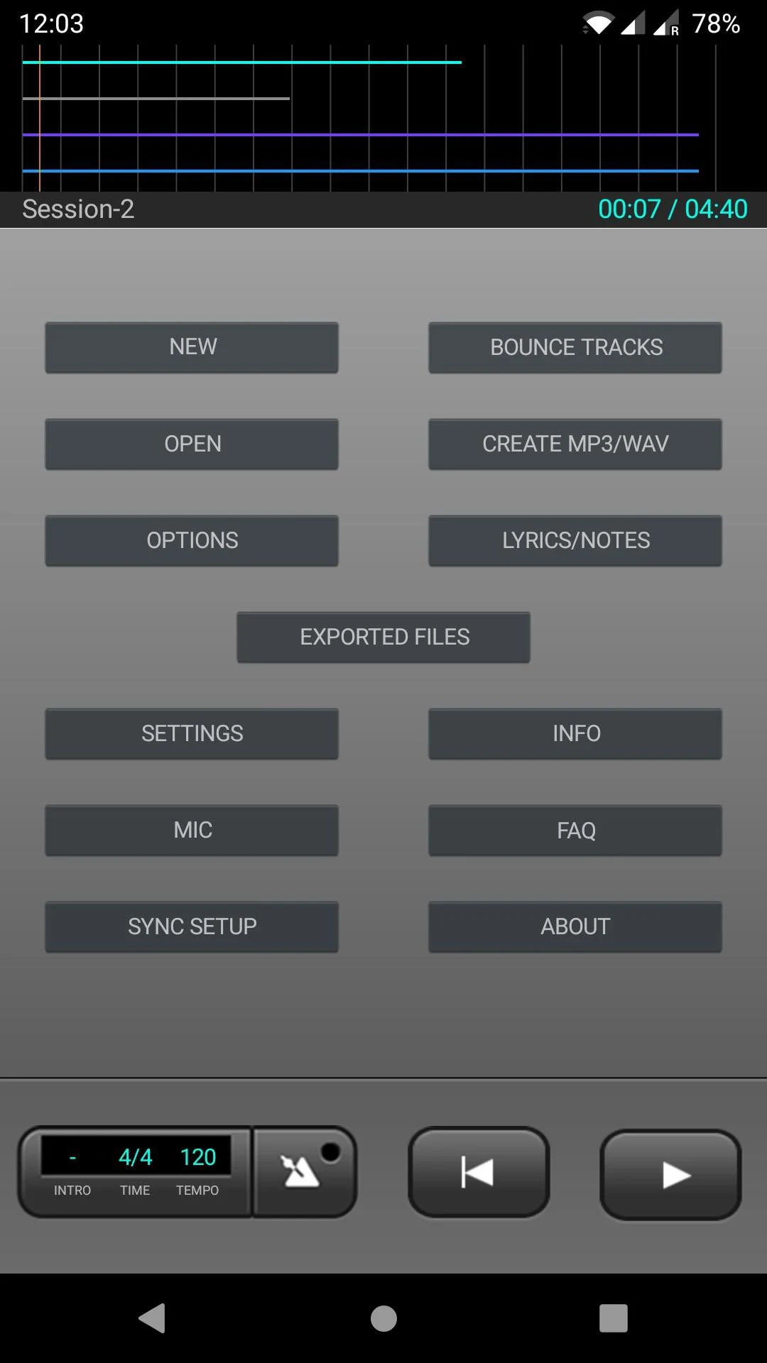 J4T Multitrack Recorder screenshot