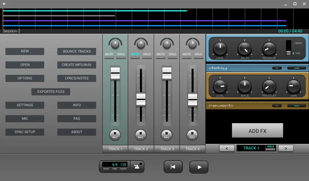 J4T Multitrack Recorder screenshot