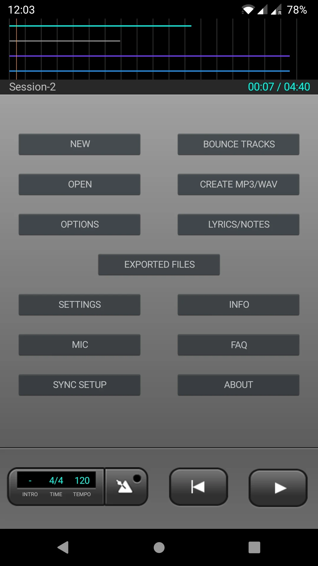J4T Multitrack Recorder screenshot